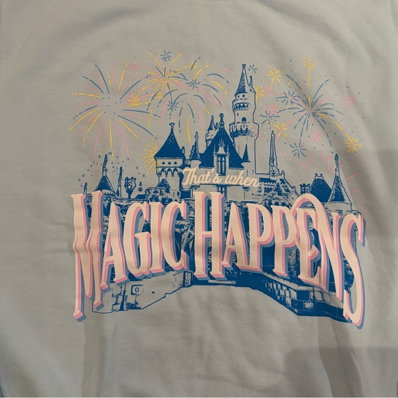 The Lost Bros. “That’s When Magic Happens” Light Blue Disney Sweatshirt Size L - Picture 3 of 7